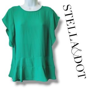 Stella & Dot Blouse Womens Size XL Womens Peplum Top Size XL